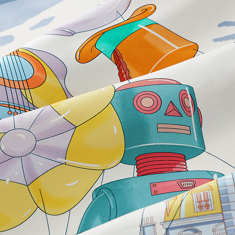 HERMES 最新作 お洒落 スカーフ シルク カレ90 Hermes Parade HERMES 最新作スカーフ カシミア シルク ロゴ Parade en Fanfare